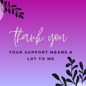Purple and Pink Thank You Card